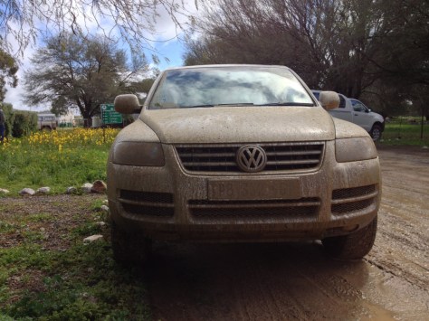 Touareg after a mudbath (find the number plate)