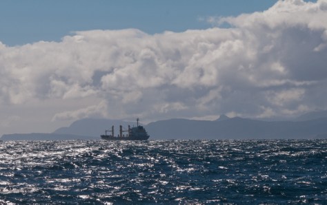 A ship on the high seas