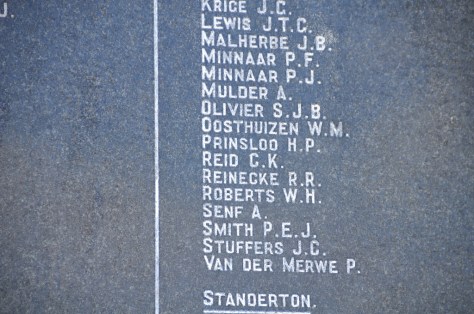 CK Reid from Pretoria commemorated on the Boer memorial