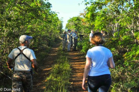 Ernesto and Geraldine about to meet up with an American group of birders in the Zapata Swamps