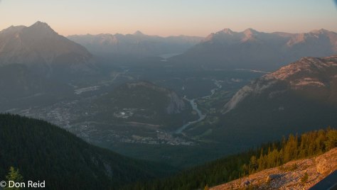 Banff far below