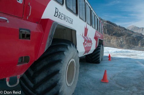 Big soft tyres handle the ice with ease