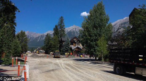 Canmore street (being redone)