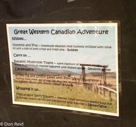 A laminated menu - this lady has class!