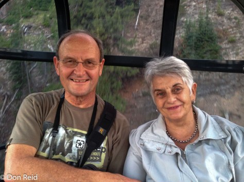 Enjoying the gondola ride