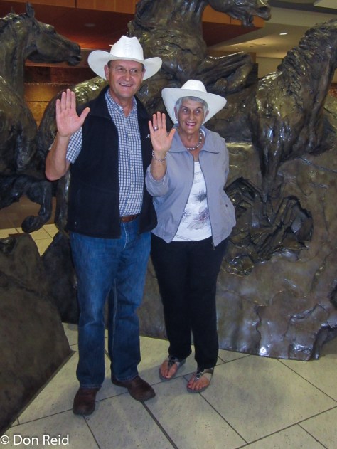 The White Hat ceremony at Calgary airport - what a nice welcome!