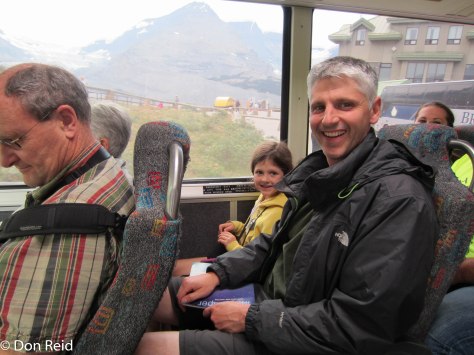Alex and Cassie on the bus