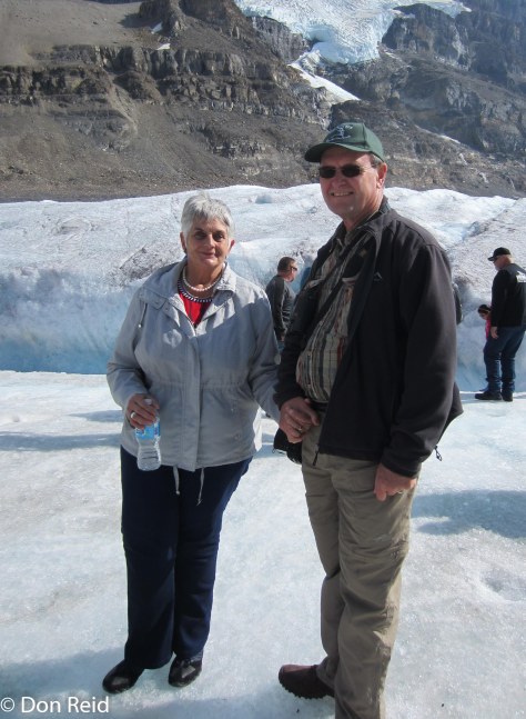 Gerda and Don on the glacier