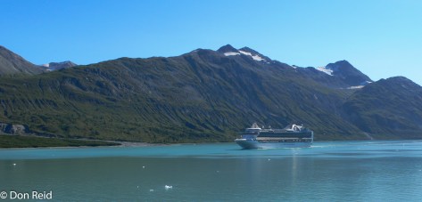 Another cruise ship passes by
