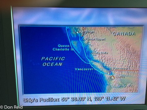 Ship's position and conditions (roughest day)