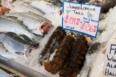 Pike Place Market - lobster anyone? Just R1,000 a kilo