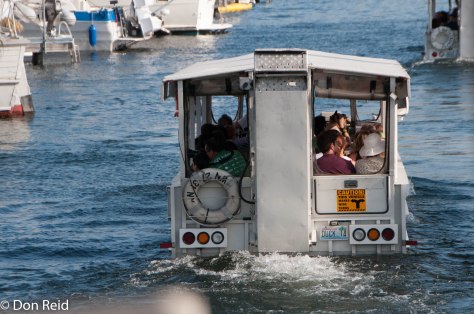 The "Duck" takes to the water