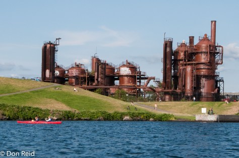The old gasworks (1906 - 1956) now part of a park