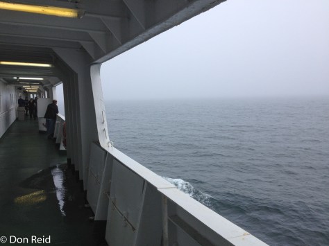 Misty outlook from the ferry from Digby to St Johns across the Bay of Fundy
