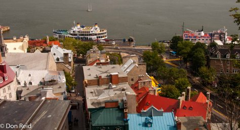 Quebec City - Looking down onto the river