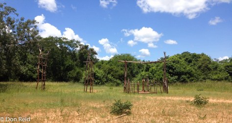 Village in Panda Woodland - we could not work out what these structures were for