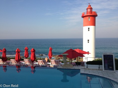 Oyster Box Hotel, Umhlanga - the view at lunchtime