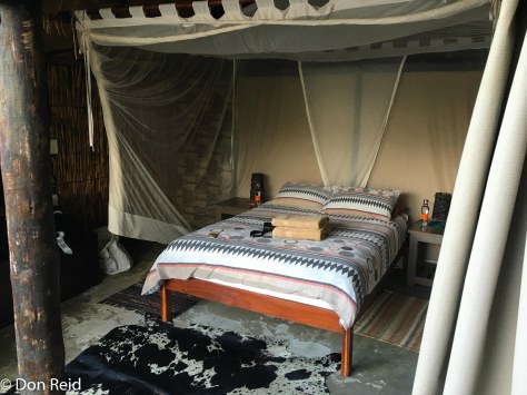 The rustic cabin at Caprivi Houseboat Lodge