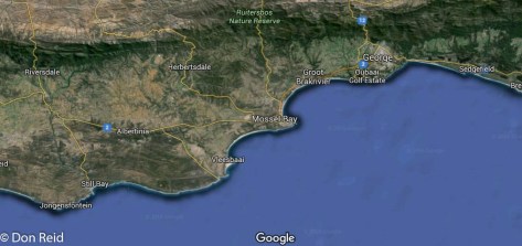 Map of the Southern Cape coast